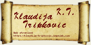 Klaudija Tripković vizit kartica